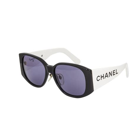 chanel black and white rimmed sunglasses|chanel unisex sunglasses.